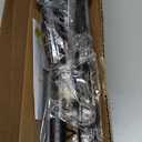 Tension Curtain Rod 51-126 Inch, Long Curtain Rod No Drilling for Window or Bathroom, Outdoor Curtain Rods for Patio Tension Rods, Easy to Install, Never Rust, Rod Diameter 1.26 Inches - Black