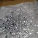 xozeooeu 4 Pcs Silver Starburst Wall Decor, Metal Sunburst Walls Art with Crystal Rhinestones, MultiSize Iron Bling Wall Hanging for Living Room, Bedroom, Entryway