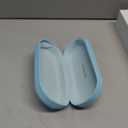 molshine Hard Shell Leather Sunglasses Case,Classic Large Glasses Case for Women Men,Sunglass Eyeglasses (Blue)