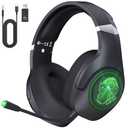 Wireless Gaming Headset, 2.4GHz Gaming Headphones Wireless with Noise Canceling Microphone for PS5/4, PC, Fortnite & Call of Duty/FPS Gamers, 40Hr Battery Gamer Headset for PC, Green Chimpanzees