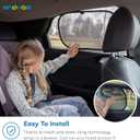 Enovoe Car Window Shades for Baby (4 Pack) - 21"x14" - Sun Shade Blocker, Cling - Glare Shield and UV Rays Protection for Your Child - Side Windows Screens for SUV- Mesh Window Shades for Car Baby