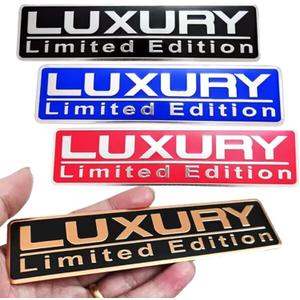 3 x 4-Pack car Sticker, Limited Edition Badge Metal Stickers for Car Bumper/Fender/Body/Rear/Side Suitable for Most Cars, Motorcycles or Doors, Walls, laptops and Tool Boxes, Aluminum Alloy Material