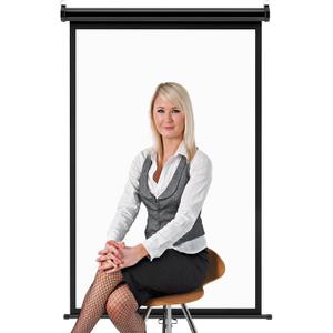Colingmill Retractable White Backdrop 36 x 55in, ID Photo Background Screen, 30.7 x 52 inches