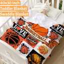 Darani Basketball Lightweight Super Soft Cozy Throw Blanket Warm and Lightweight Soft Flannel Blankets 60x50 Medium for Teen Bed Blanket