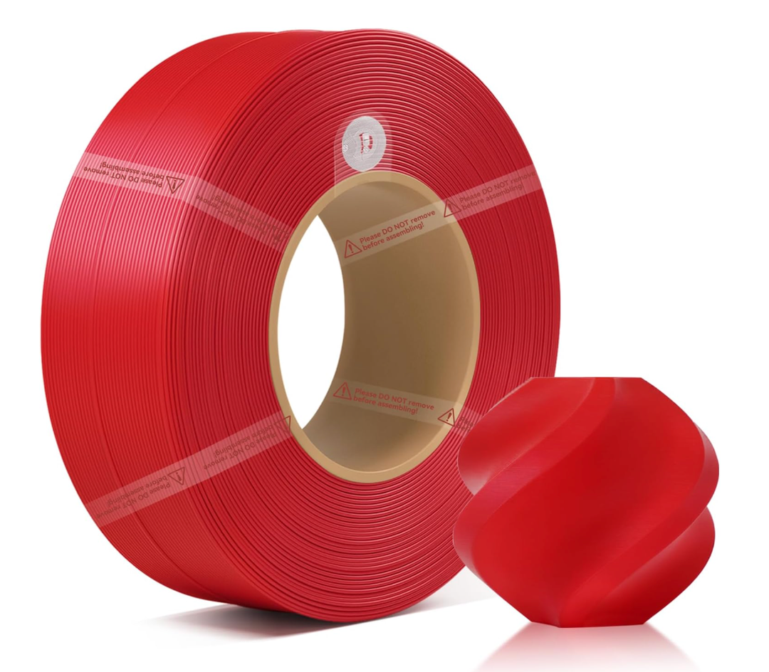 3DTOOLS RFID Original 1.75MM ABS Refill Filament Good Heat & Freezing Resistance Eco Friendly with RFID for X1,P1 P2S,H2D AMS 1KG +/- 0.03mm (Without Spool) (Red 40200)