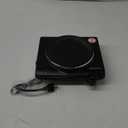 Elite Gourmet ESB-301BF# Countertop Single Cast Iron Burner, 1000 Watts Electric Hot Plate, Temperature Controls, Power Indicator Lights, Easy to Clean, Black
