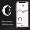 Diamond Smart Ring for Women, Fitness & Vital Signs Monitoring, Sleep Tracker, Remote Photography, No Subscription, Ladies Gift, iOS & Android(Silver,8#)