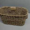 StorageWorks Toilet Paper Storage, Toilet Paper Storage Holder for 6 Regular Rolls, Wicker Basket for Bathroom, Natural Seagrass