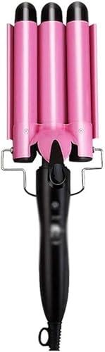 Hair Curling Iron Ceramic Professional Triple Barrel Hair Curler Egg Roll Hair Styling Tools Hair Styler Wand Curler Irons Pink