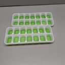 Ice Cube Tray with Lid, 2 Packs 28 Cubes Durable Stackable Ice Cube Trays for Freezer with Removable Lids, Easy-Release Plastic & Silicone Ice Tray for Cocktail, Coffee