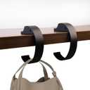 Bag Hook Heavy Sturdy Purse Hook for Table & Holds 50 lbs Purse Holder for Table Portable Purse Hanger for Table 2pcs Black and Black
