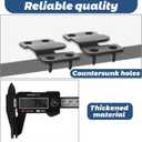 24 Pcs Black Flush Mount Bracket Stainless Steel Interlocking Hanging Buckle Headboard Wall Mounting Brackets with 96 PCS Screws