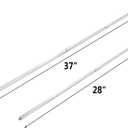 onlyfire 28-37'' x 5/16'' Universal Square 304 Stainless Steel Grill Rotisserie Spit Rod