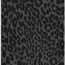 YETTASBIN Leopard Black Yoga Mat Towel, Non Slip Sweat Absorbent Hot Yoga Towel Portable Lightweight Travel Workout Towel with Storage Bag for Home Yoga, Pilates, Fitness 73x 27 Inch