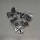 HOMOTEK 8 Pack Drive in Ball Catch with Strike Plate for Closet Doors, Black, 13/ 16 Inch x 1-1/ 8 Inchs, Die-cast, Adjustable Tension Ball