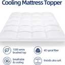 CHOPINMOON King Mattress Topper for Back Pain, Thick Mattress Pad Cover | Plush Pillow Top Mattress Topper, Breathable Soft Bed Topper with 8-21”Deep Elastic Pocket, Cooling for Hot Sleepers, White