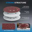 S SATC 72 PCS 5 Inch 8 Hole Hook and Loop Adhesive Sanding Discs Sandpaper for Random Orbital Sander 40 60 80 120 180 240 320 Grits