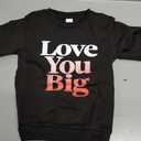 Douhoow Baby Boy Outfit Boy Girl Letter Print Sweatshirt Long Pants Winter Spring Festival Clothes (Black, Size 100)