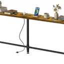 70" Narrow Sofa Table with Outlet (2 AC Outlets & 2 USB Ports), Behind Couch Table with Charging Station, Long Skinny Console Table for Living Room, Entryway and Hallway (Rustic Brown)