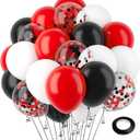 2 x Black and Red Balloons Arch Kit Christmas Gifts Black Red White Latex Matte Balloon Decorations for Birthday Graduation Casino Theme Race Car Party Bachelorette Wedding Anniversary