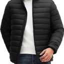 Men's Puffer Jacket Lightweight Warm Winter Jackets for Men Windproof Insulated Puffy Coat with 3 Pockets XXL