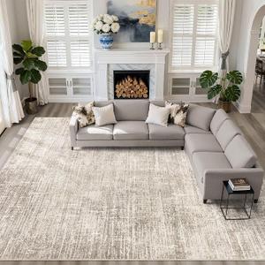 LOONGRUG 10x12 Area Rug Washable Neutral Modern Rug for Living Room Brown
Large Abstract Soft Stain Resistant Indoor Non-Slip Carpet for Bedroom Nursery Kids Office Playroom Dining Room