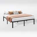 Hafenpo 12 Inch Full Bed Frame - Sturdy Metal Platform Full Size, No Box Spring Needed, Heavy Duty, Easy Assembly, Strong Bearing Capacity, Under Bed Storage, Black