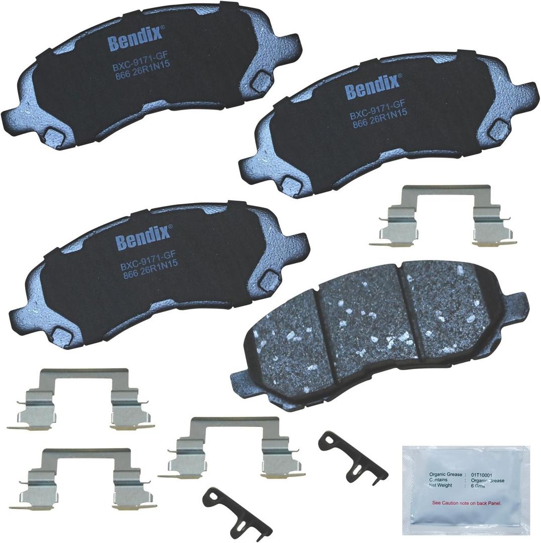 Bendix Priority1 CFC866 Ceramic Front Brake Pads for Select Models Chrysler 200,Cirrus,Sebring,Dodge Avenger,Caliber,Stratus,Jeep Compass,Patriot,Mitsubishi ASX,Eclipse,Galant,Lancer,Outlander
