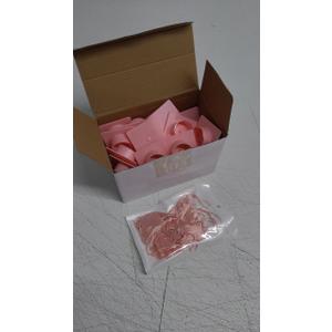 Qunclay 30 Pieces Mini Graduation Cap Pink Hats with Pink Tassels Plastic Grad Cake Pops Cover Toppers for Graduation Party Decorations