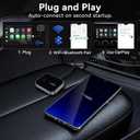 Wireless CarPlay Adapter for iPhone & Android, Convert Wired to Wireless CarPlay Dongle, Plug & Play USB-C, Auto Connect, 5GHz WiFi, Compatible with iOS 10+ & Android 11+ Cars（Black）