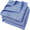 Buffalo Industries (64000) 12" x 12" Ultra Absorbent, Gentle Microfiber Cleaning Cloths, Pack of 3 - Ultra-Fine Fibers Pick up Dirt and Polish Fine Finishes, Glass, Electronics, Appliances, Furniture