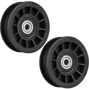 (2) Flat Idler Pulley 194327 Fit for Poulan Husqvarna AYP Craftsman 532194327, Fits 2042 LS PB20H42YT PB22H46YT 917287220 917287140 Lawn Tractor
