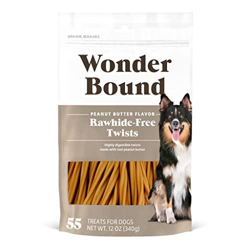 Pack of 2, Wonder Bound Peanut Butter Flavor Dog Twist Sticks - 55 Count - Rawhide-Free Dog Treats, Dental Health Chews for Plaque & Tartar Control, Easy to Digest, Long-Lasting, BB 05MAY2027 Pack of 2, Wonder Bound Peanut Butter Flavor Dog Twist Sticks - 55 Count - Rawhide-Free Dog Treats, Dental Health Chews for Plaque & Tartar Control, Easy to Digest, Long-Lasting, BB 05MAY2027