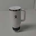 Hydro Flask Travel Tumbler with Handle, Lid and Straw - Insulated Stainless Steel in 40 Oz White