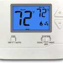 ELECTECK Non-Programmable Digital Thermostat for Home, up to 1 Heat/1 Cool with Large LCD Display, Compatible with Single Stage Electrical and Gas/Oil System, White