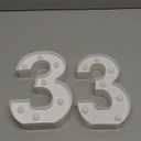 Light Up Numbers, Led Letter Lights 10 Number, Decorative Lighted Letters, Battery Powered Led Marquee Numbers for Party, Bar, Night Light, Home Decor(Number 3)
