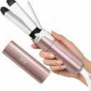 VAV Mini 2-in-1 Hair Straightener & Curler,Dual Voltage (100-240V) Travel Flat Iron with 1 Inch Ceramic Plates - Fast Heating,Lightweight & Portable for Short Hair