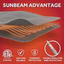 Sunbeam Electric Throw Royal Luxe Microplush Heated Blanket, 4 Heat Settings, 4-Hour Auto Shut-Off, Fast Heating, Warm and Cozy, Admiral Blue Color, 50" x 60"