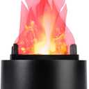 LED Fake Fire Flame Light 3D Flickering Fire Flame Electronic Flame Night Light Prop Simulated Flame Lamp Prop for Halloween Christmas Indoor Party Decoration, US Plug (Standard Flame)