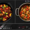 Double Burner Induction Cooktop, 1800W Portable Induction Cooktop 2 Burner with 9 Temp & Power Independent Touch Control, Electric Stove Top Cooker with Safety Lock, 3 Hour Timer