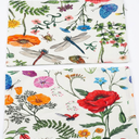 Set of 4 Botanical Floral & Dragonfly Decorative Throw Pillow Covers - 12" x 20