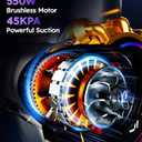 Cordless Vacuum Cleaner,Upgraded 550W 45KPA 60Mins Vacuum Cleaners for Home,Self-Standing Stick Vacuum with LED Display,8 in 1 Lightweight Anti-tangle Wireless Vacuum for Pet Hair Carpet Hard Floors