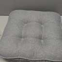 GOFORIT Memory Foam Seat Cushion，Kitchen Chair Cushions for Dining Chairs,Non-Slip Chair Pads with Removable Cover, 16'' x 16'', Grey, 16''x16''x3.5''
