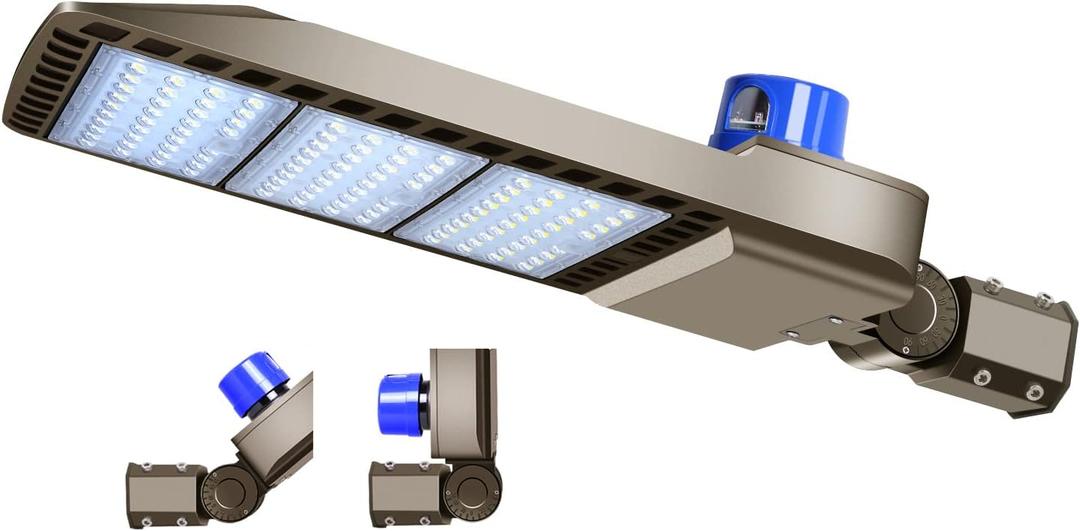 ledmo 300W LED Parking Lot Light 36000LM 5000K Adjustable Slip Fit Mount Security Lighting with Dusk-to-Dawn Photocell IP65 Waterproof LED Stadium Flood Light for Garage, Yard, Street ledmo 300W LED Parking Lot Light 36000LM 5000K Adjustable Slip Fit Mount Security Lighting with Dusk-to-Dawn Photocell IP65 Waterproof LED Stadium Flood Light for Garage, Yard, Street