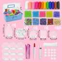 DIY Squishy Making Kit -14 TPR Skin,Stress Ball Making kit with Storage Box | Skins include (Stress Ball,Milk bottle,Ice Cube,Cat Paw),Make Your own Squishy,Crunchy Stress Ball For stuff for girls 10-12
