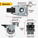2 inch Swivel Caster Wheels Set of 4 Total Capacity 880 lbs Heavy Duty Casters for Furniture No Noise TPR Wheels with Screws