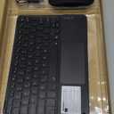 Nsyee Wireless Keyboard and Mouse Combo, Rechargeable Bluetooth Keyboard with Trackpad, Wireless Mouse with 2.4 GHz USB Receiver, Compatible with iPad, Smartphone, Computer, Windows, iOS, Android (Black)