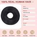 Human Hair Bun Messy Bun Hair Piece Fake Hair Bun Scrunchie,Black | 100% Real Human Hair Bun with Natural Texture, Creates Messy Bun Updo Style for Women with Easy Daily Styling