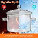 Simmer Pot for Stove Top, 4mm Thick Borosilicate Glass Pots (1.7 Quarts)