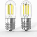 4 x LED Appliance Light Bulbs - LED Refrigerator Light Bulbs 40W Equivalent, Daylight 5000K Fridge Waterproof Bulbs 4W E17 Base, ETL Listed, 2Packs